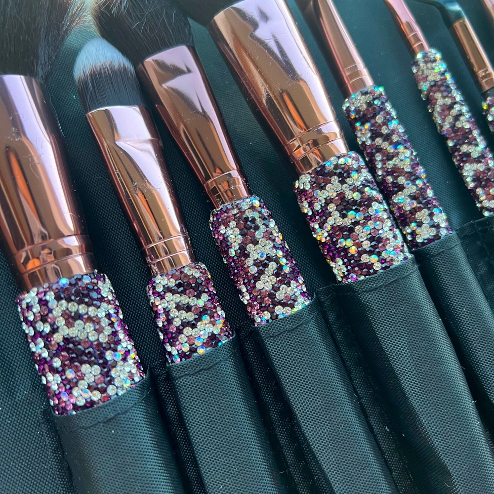 Purple bling brushes